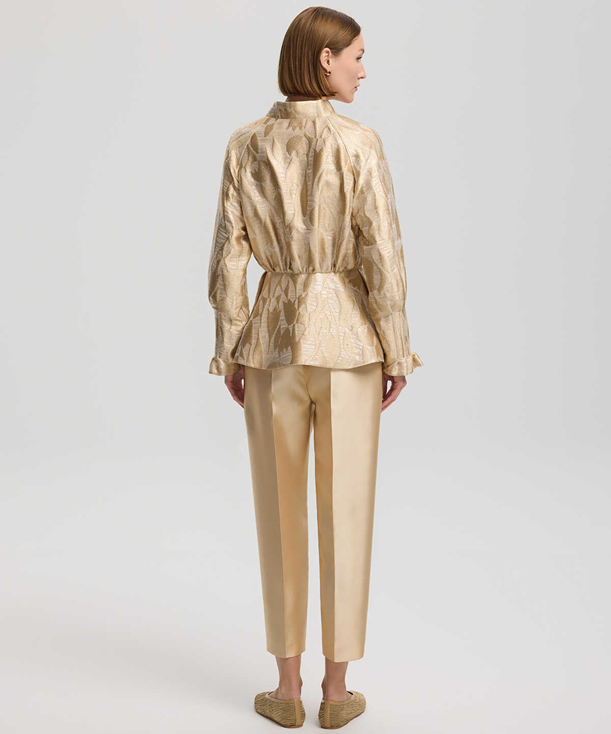 Jacquard Peplum Jacket
