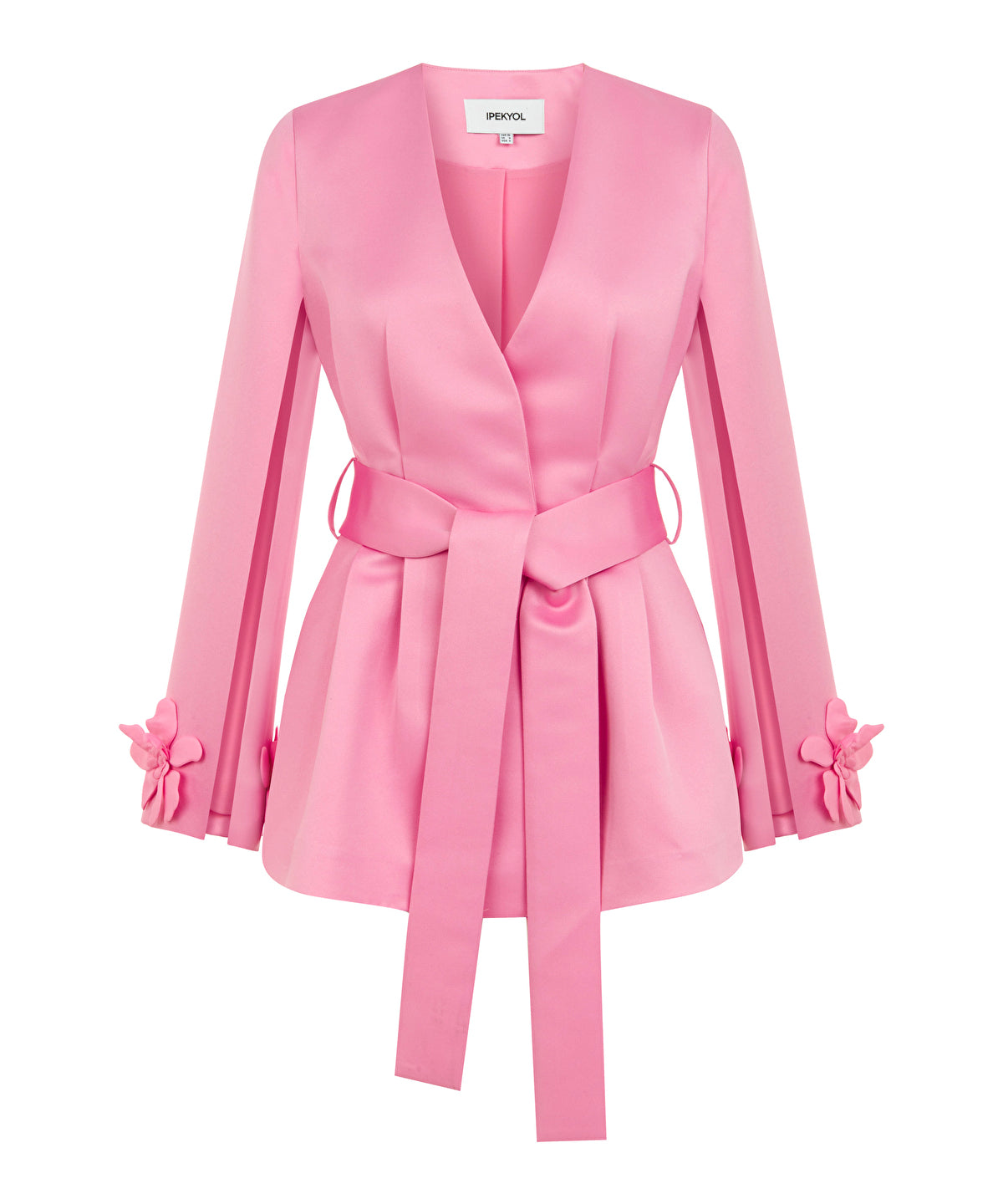 Jacket with raised flowers