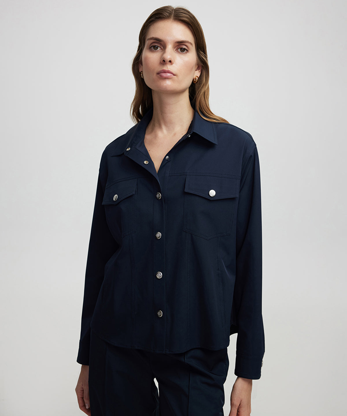 Jacket with snap buttons
