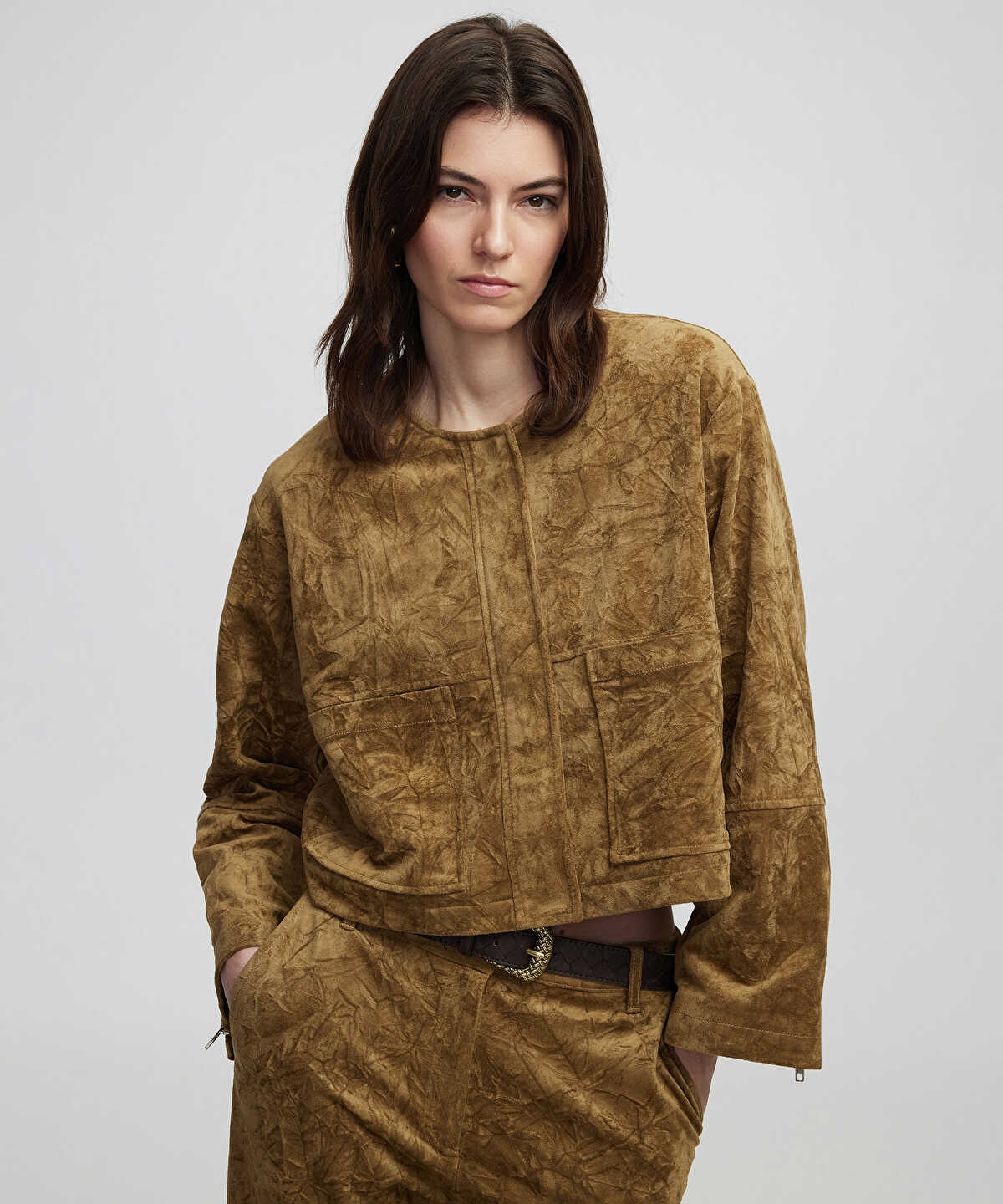 Faux Suede Jacket