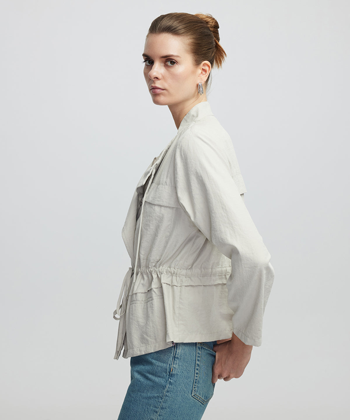 Adjustable Waist Unlined Jacket