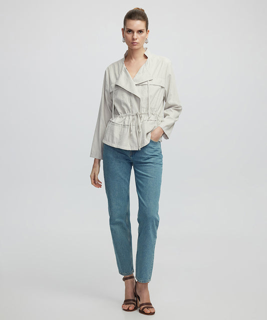 Adjustable Waist Unlined Jacket