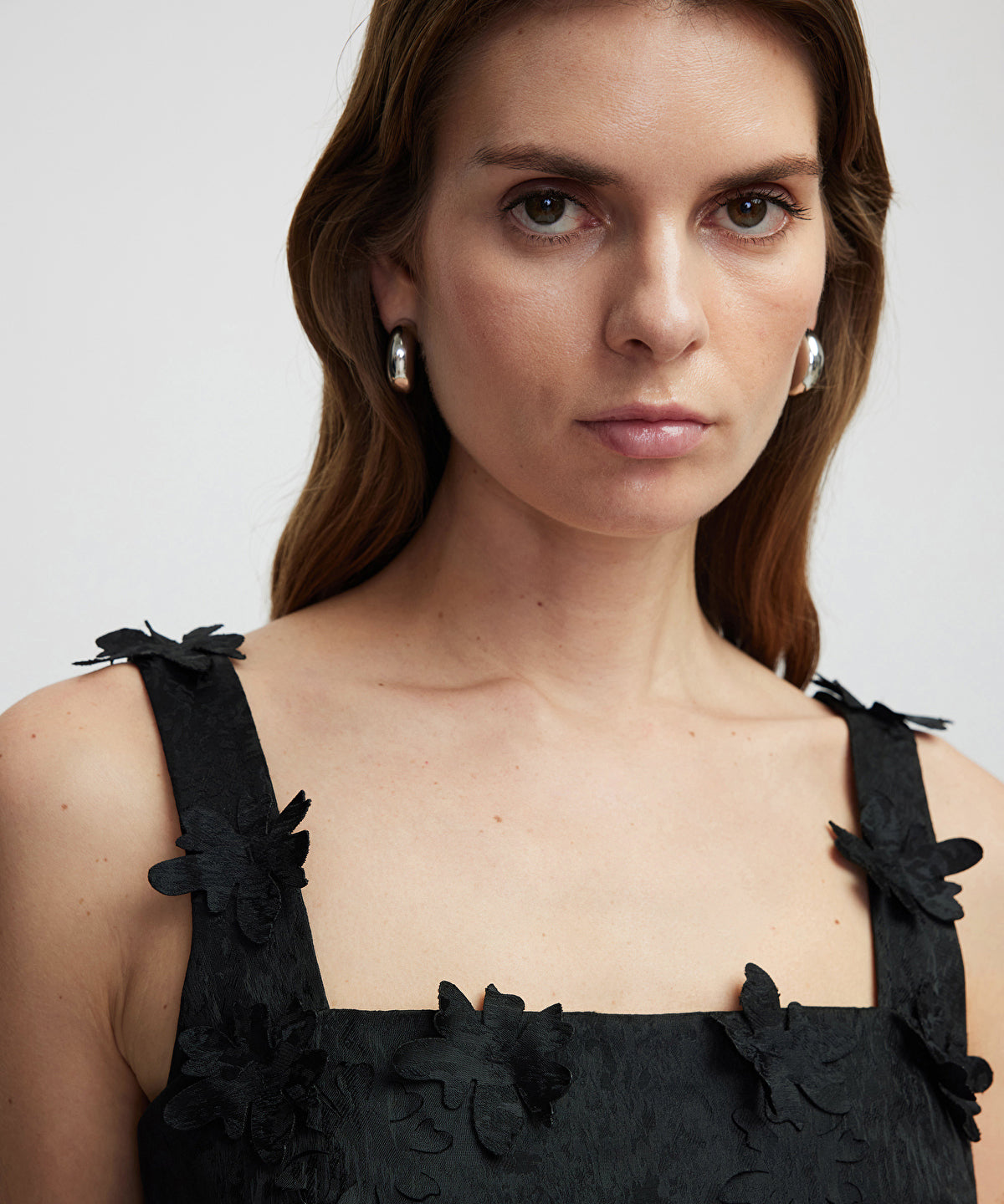 Floral applique blouse