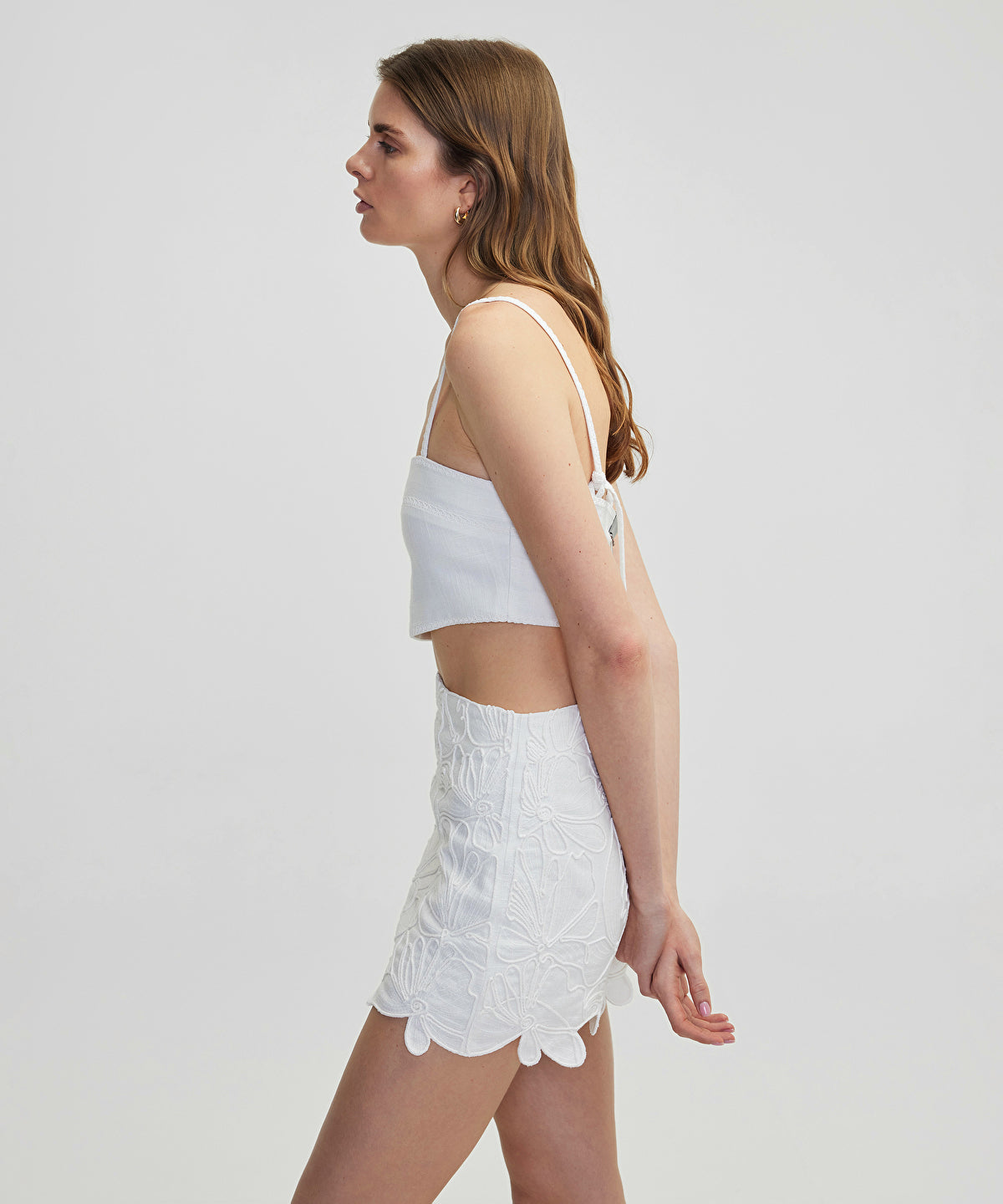 Embroidered Crop Top