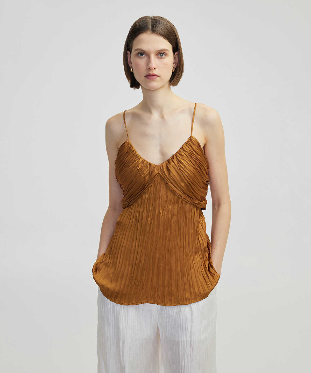 Crinkle-Effect Top
