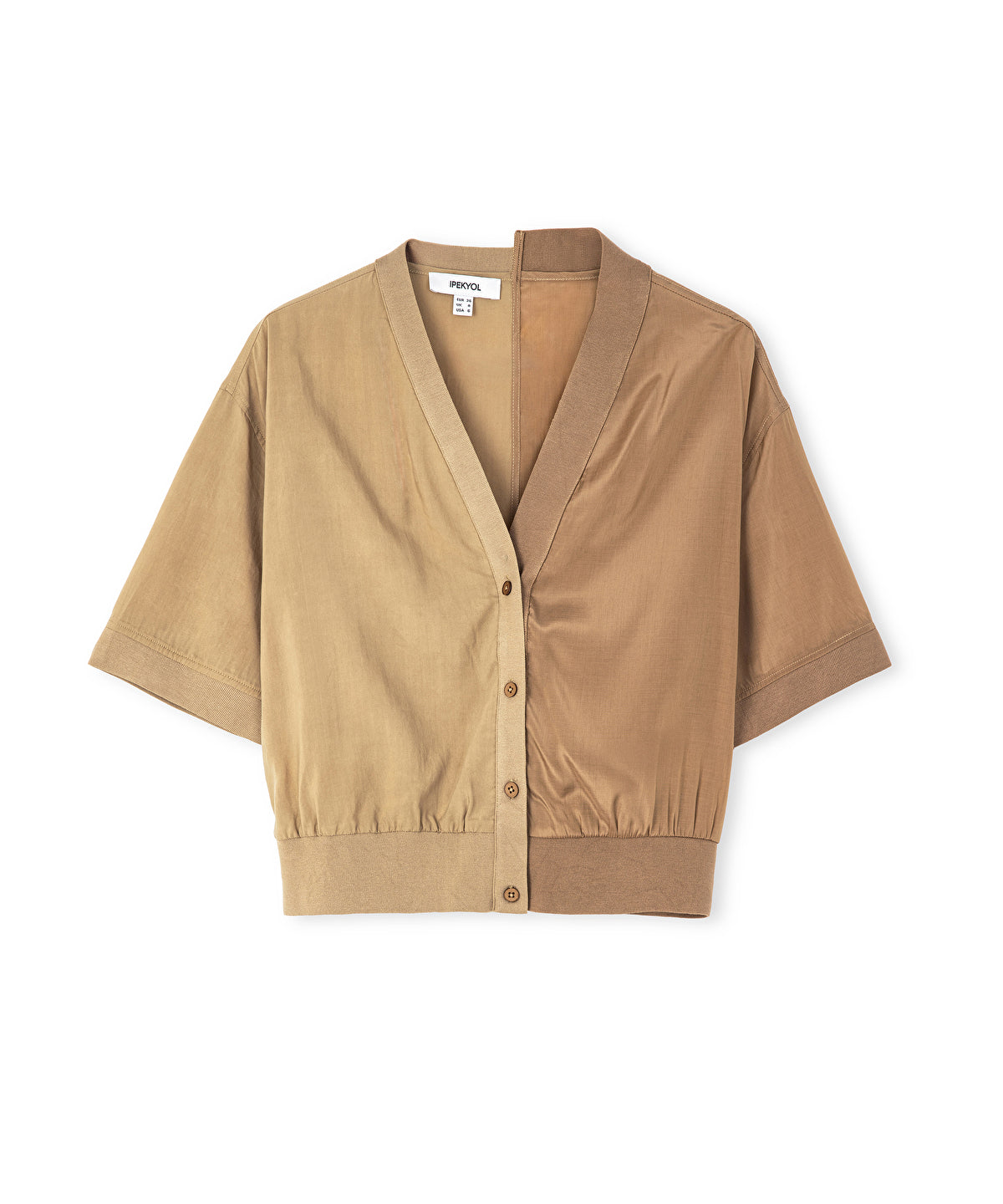 Zoomed Colorblock V Neck Blouse