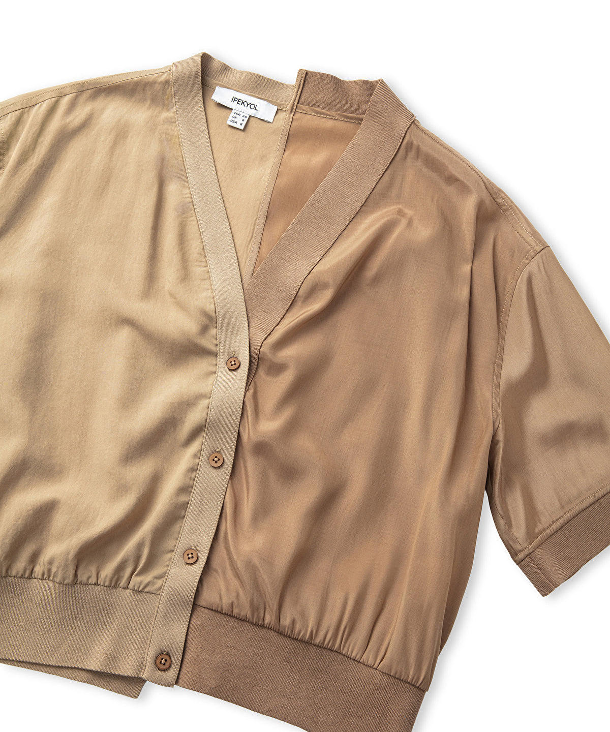 Zoomed Colorblock V Neck Blouse