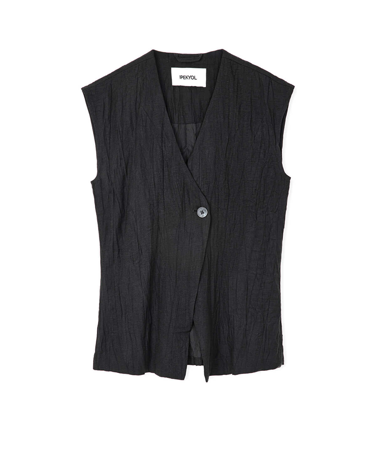 Crinkle-Effect Vest