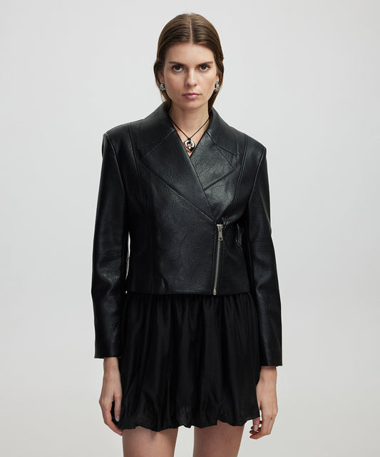 Leather-Effect Coat
