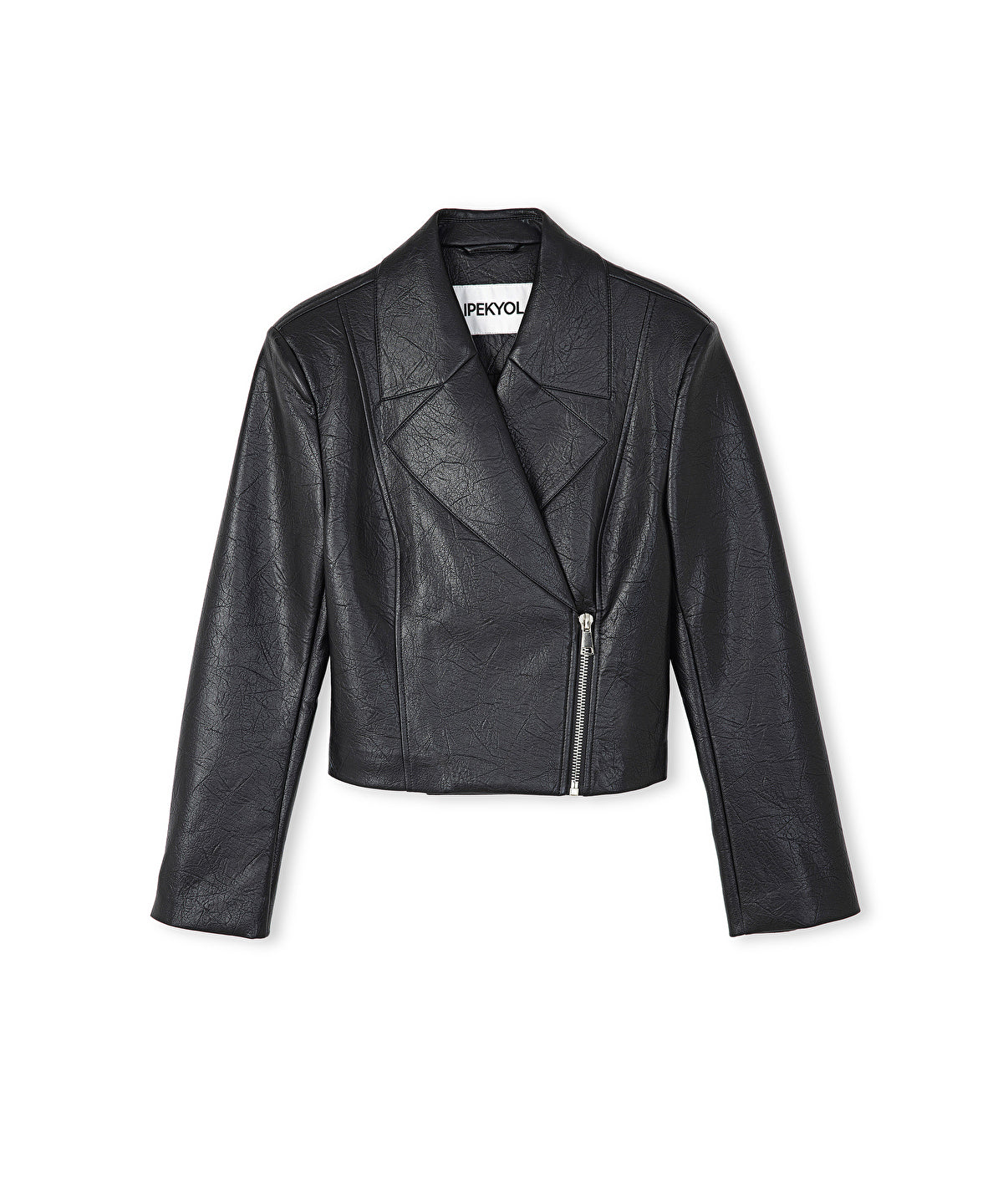 Zoomed Leather-Effect Coat