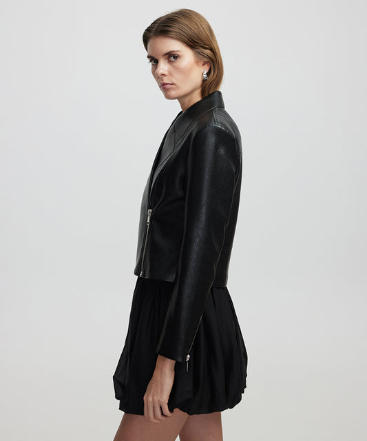 Leather-Effect Coat