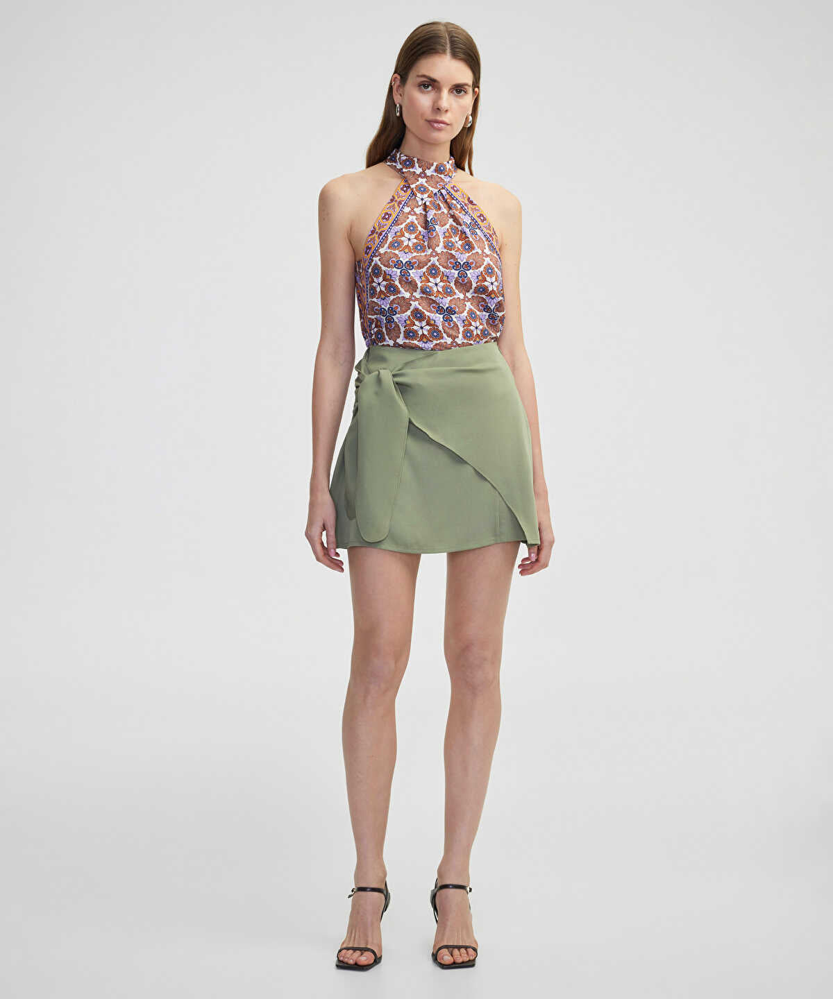 Skort With Tied Belt