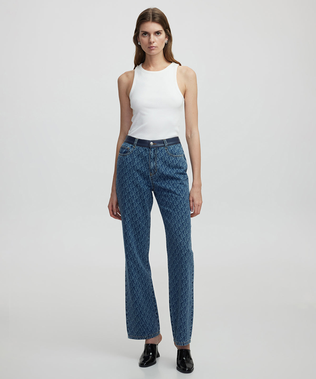 Zoomed Monogram Printed Jeans