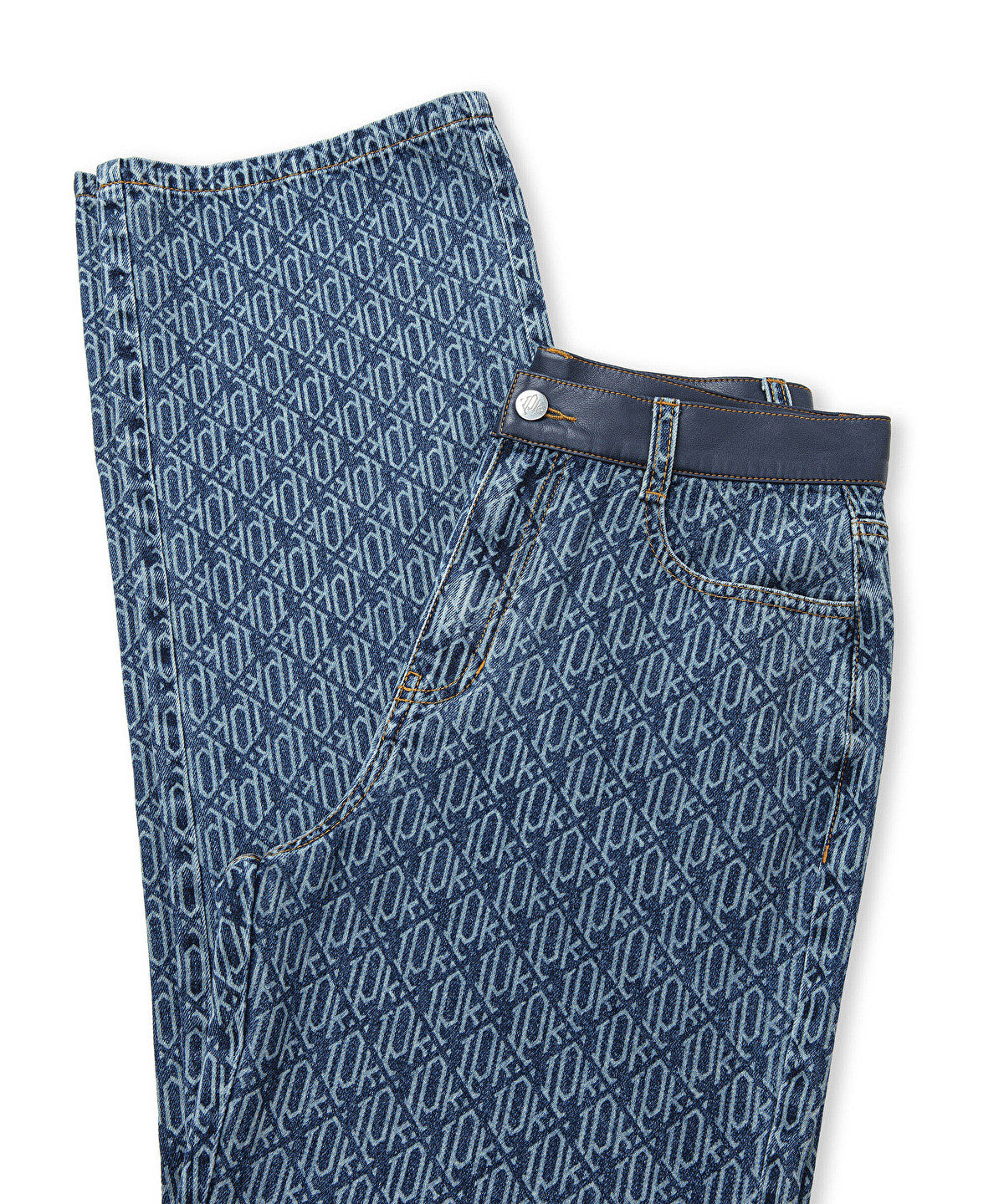 Zoomed Monogram Printed Jeans