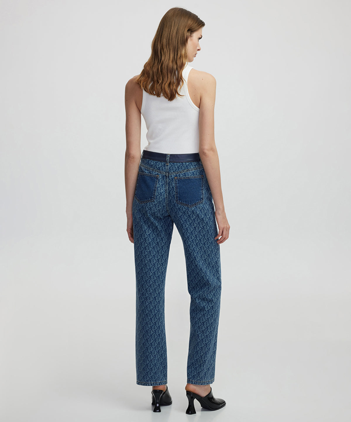 Zoomed Monogram Printed Jeans