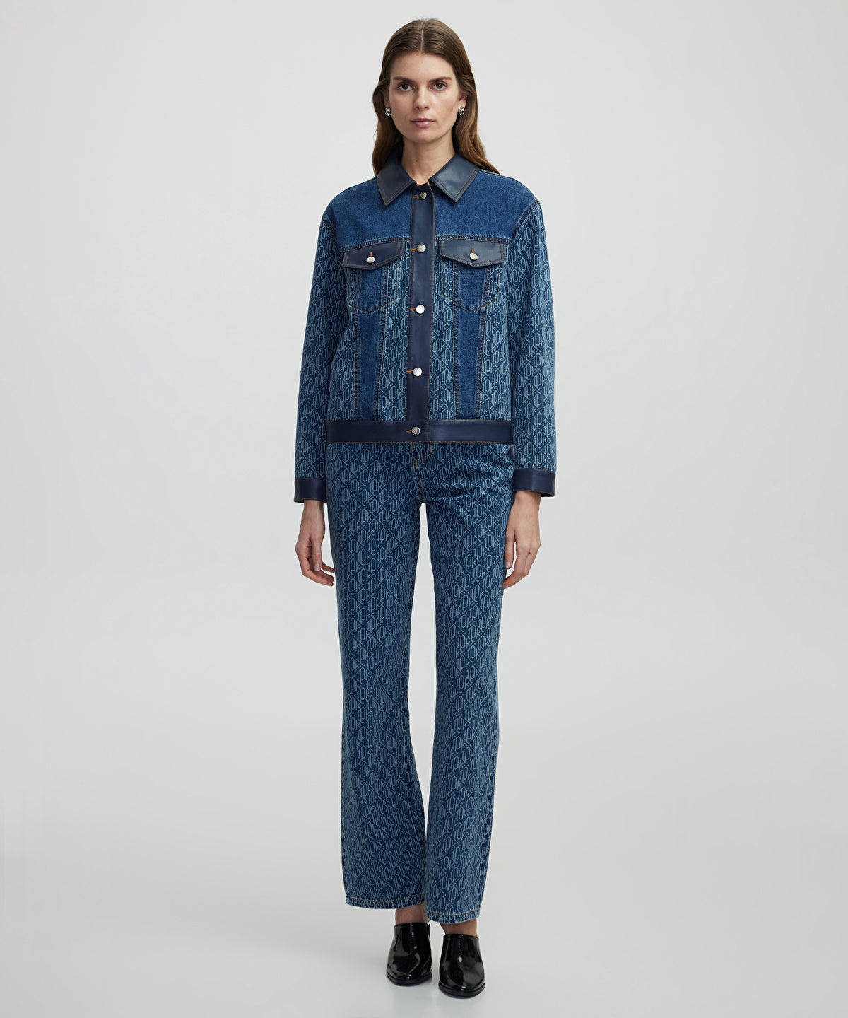 Zoomed Monogram Printed Jeans