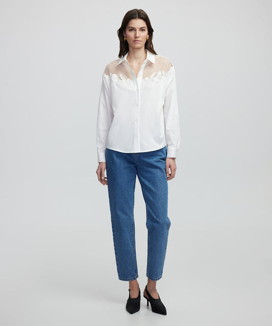 Embroidered Poplin Shirt