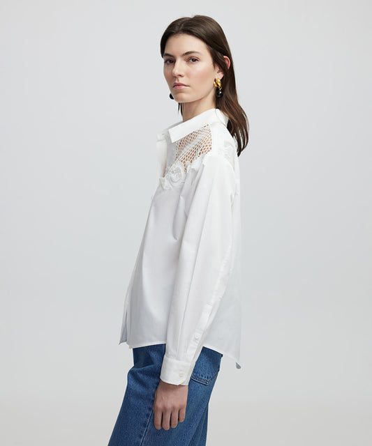 Embroidered Poplin Shirt