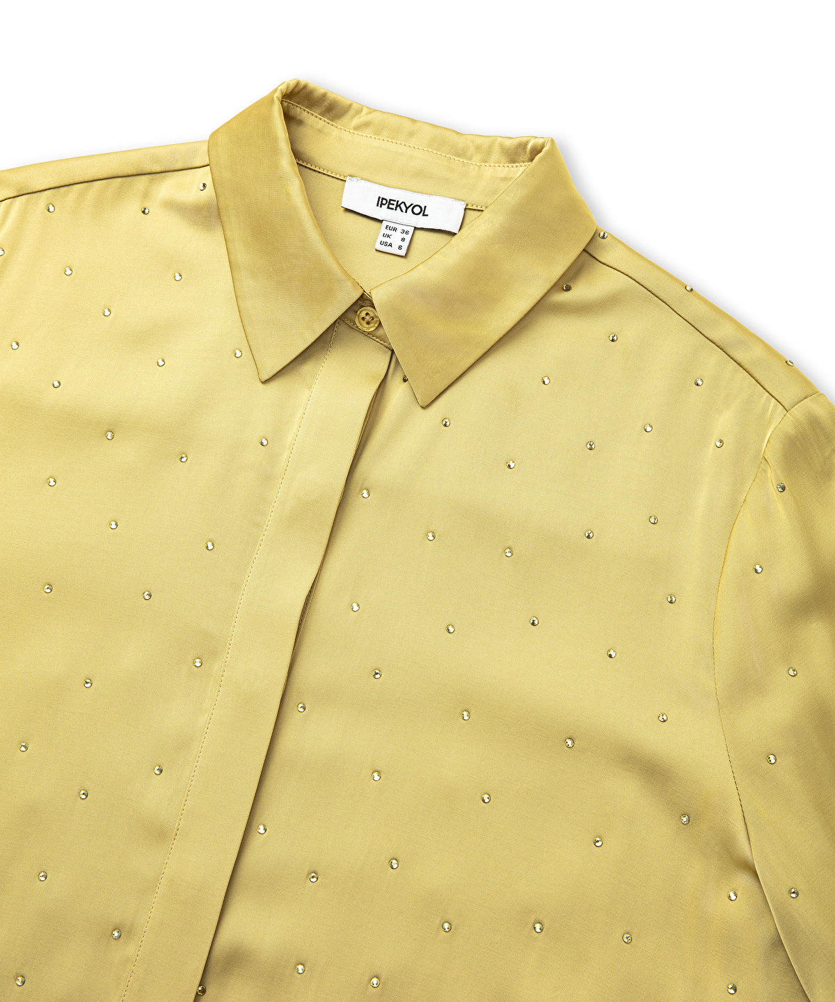 Shirt with rhinestones