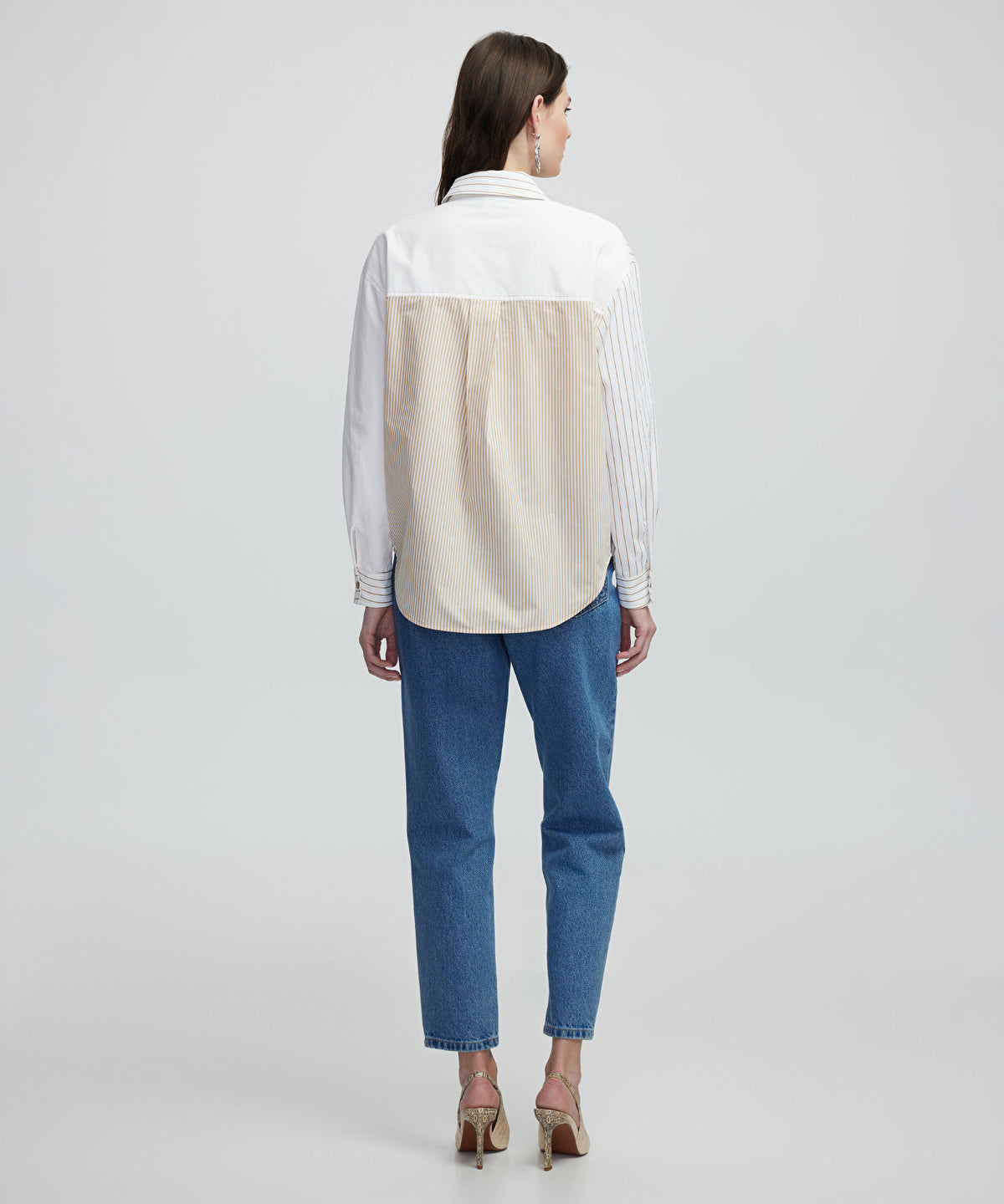 Zoomed Asymmetrical Striped Shirt