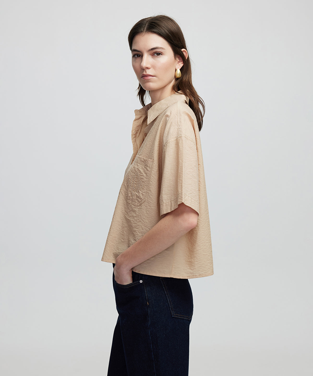 Monogram embroidered shirt