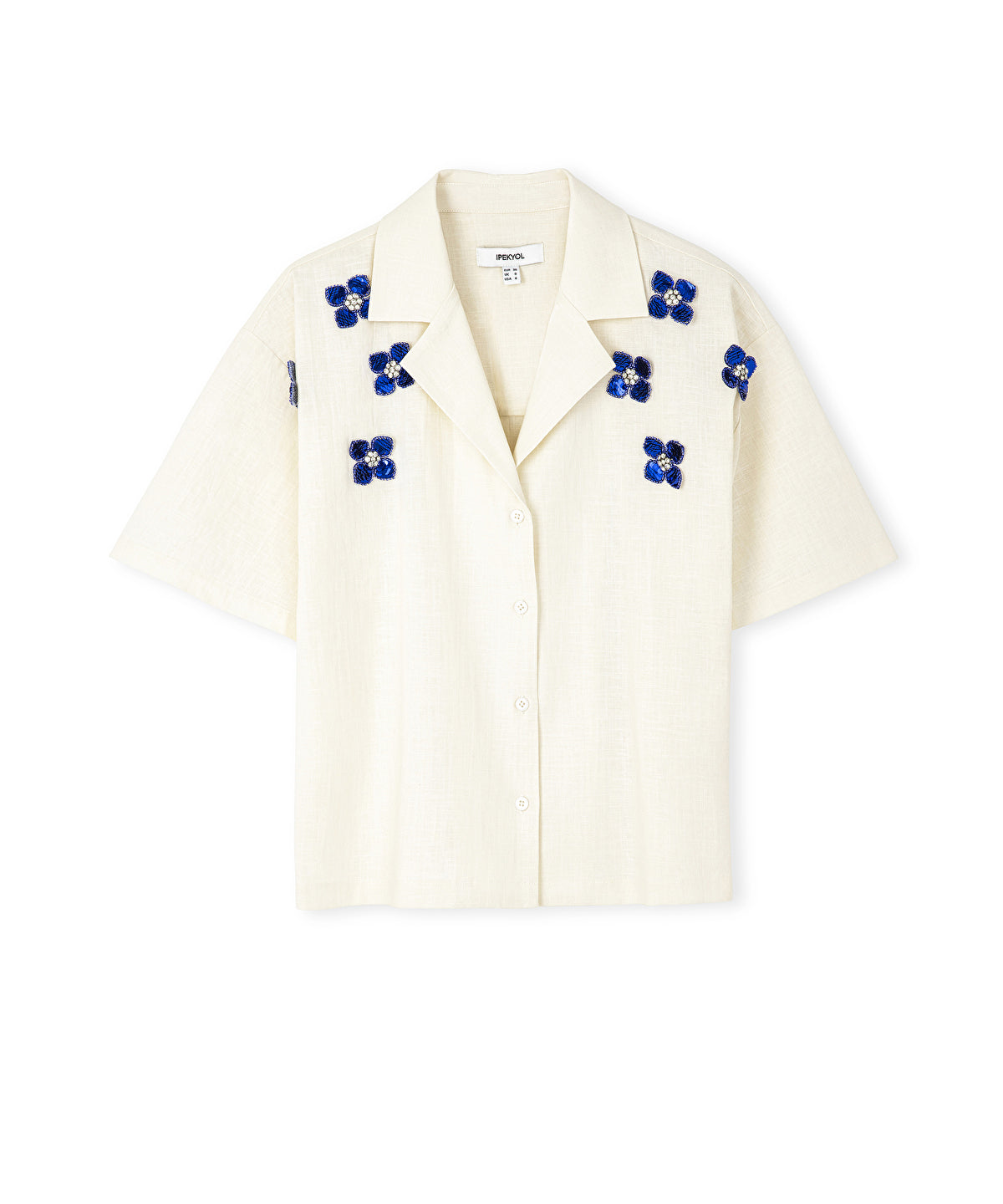 Flower Appliqued Shirt