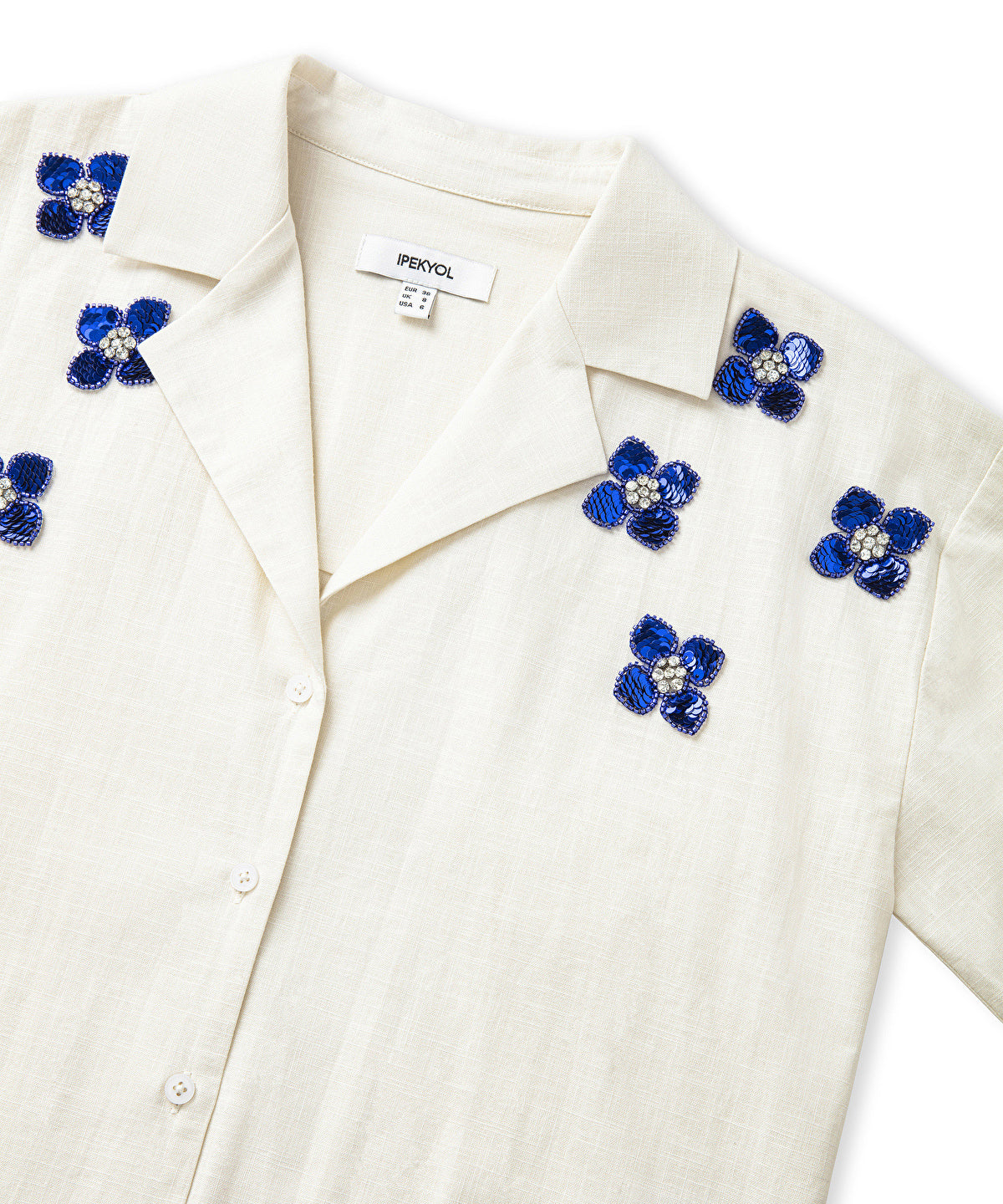 Flower Appliqued Shirt