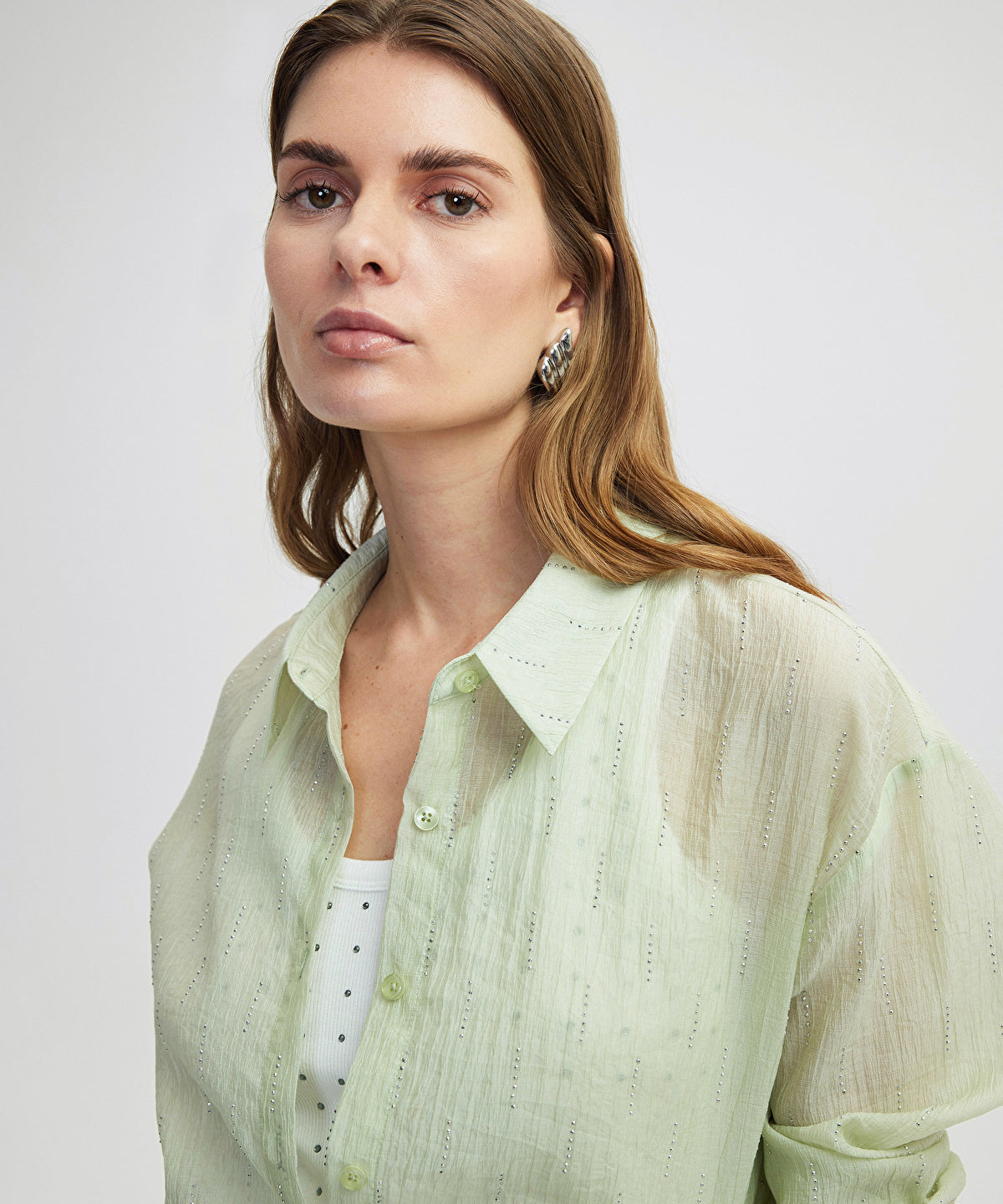 Zoomed Rhinestone Shirt