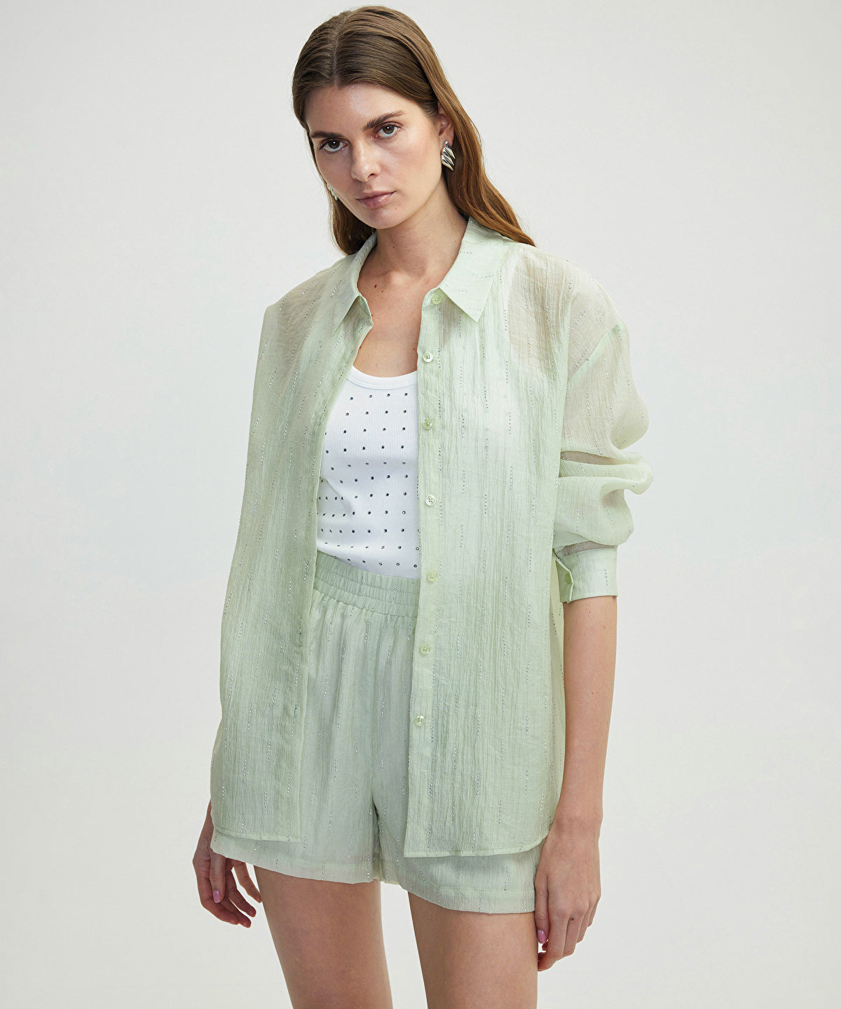 Zoomed Rhinestone Shirt