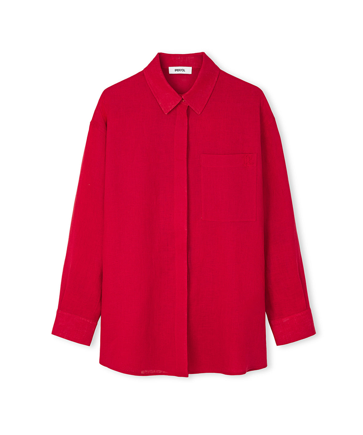 Linen Shirt With Hidden Placket