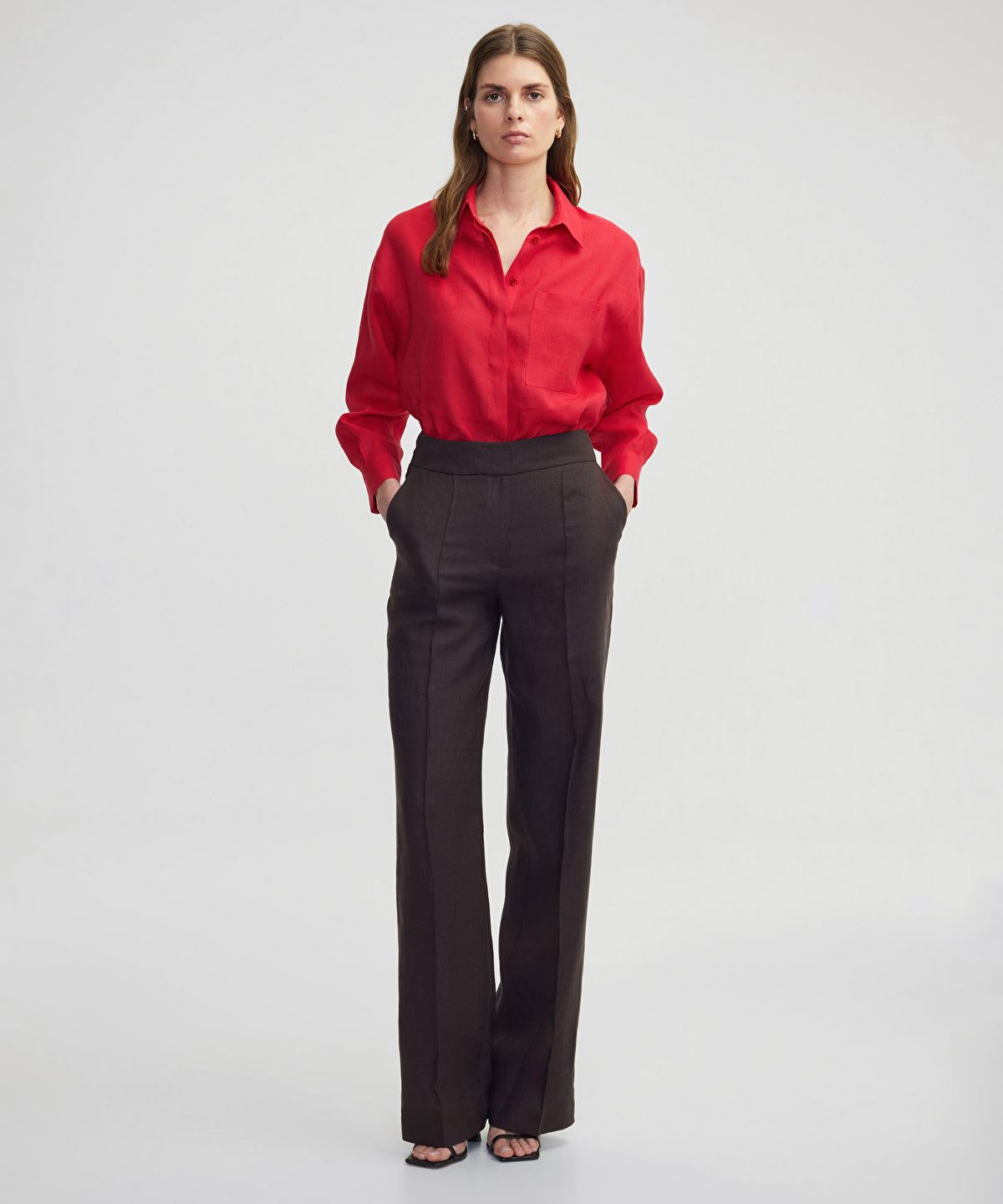Linen Shirt With Hidden Placket