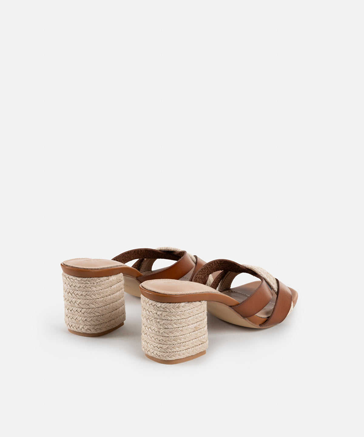 Contrast Block Heel Sandals