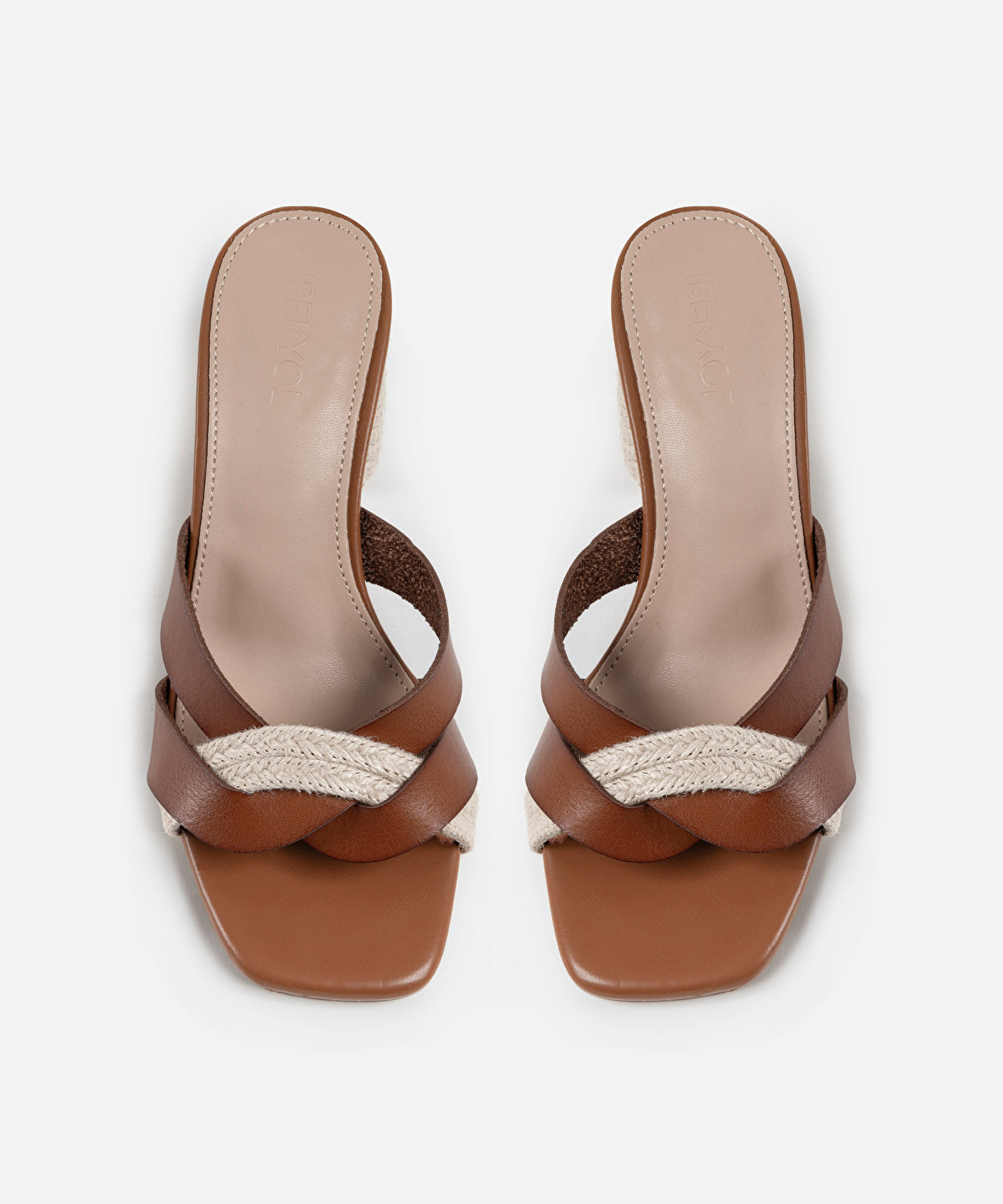 Contrast Block Heel Sandals