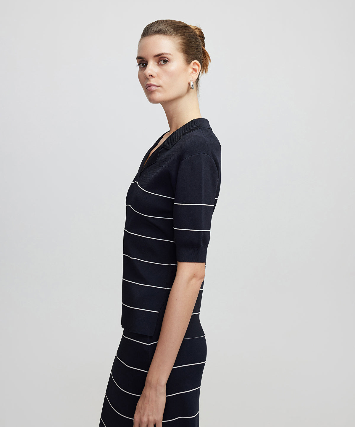 Zoomed Striped Knit Top