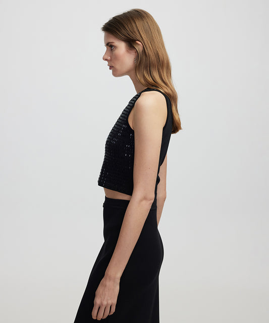 Knit Top With Rhinestones