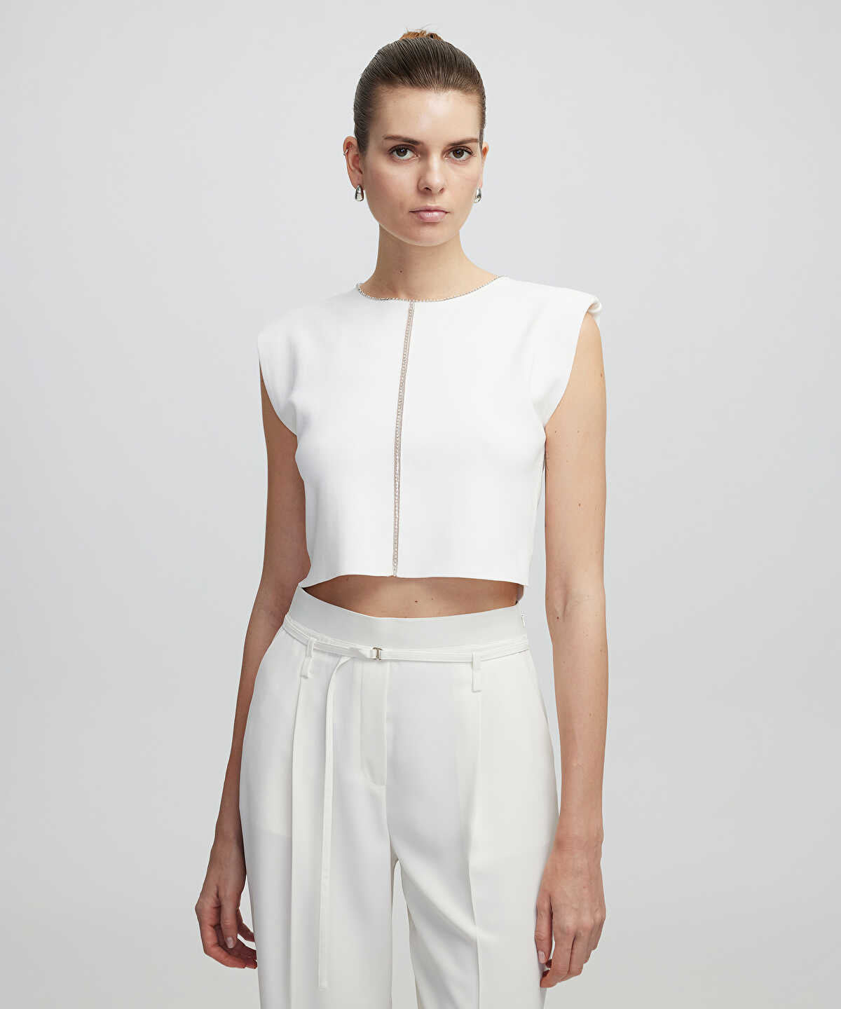 Knit Top With Rhinestones