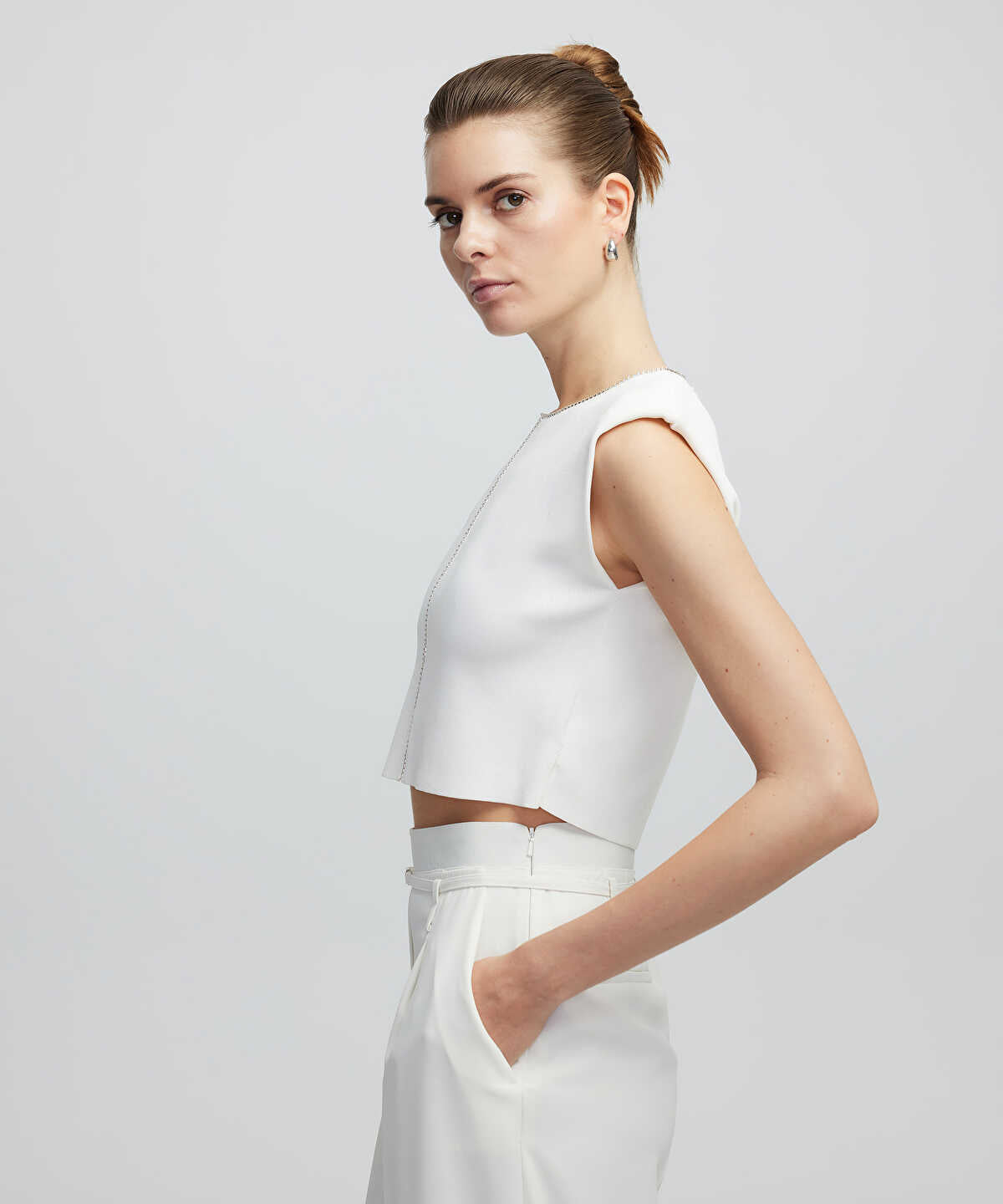 Knit Top With Rhinestones