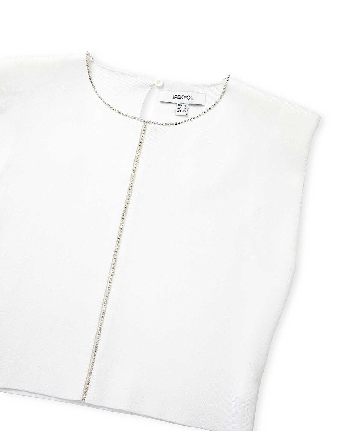 Knit Top With Rhinestones