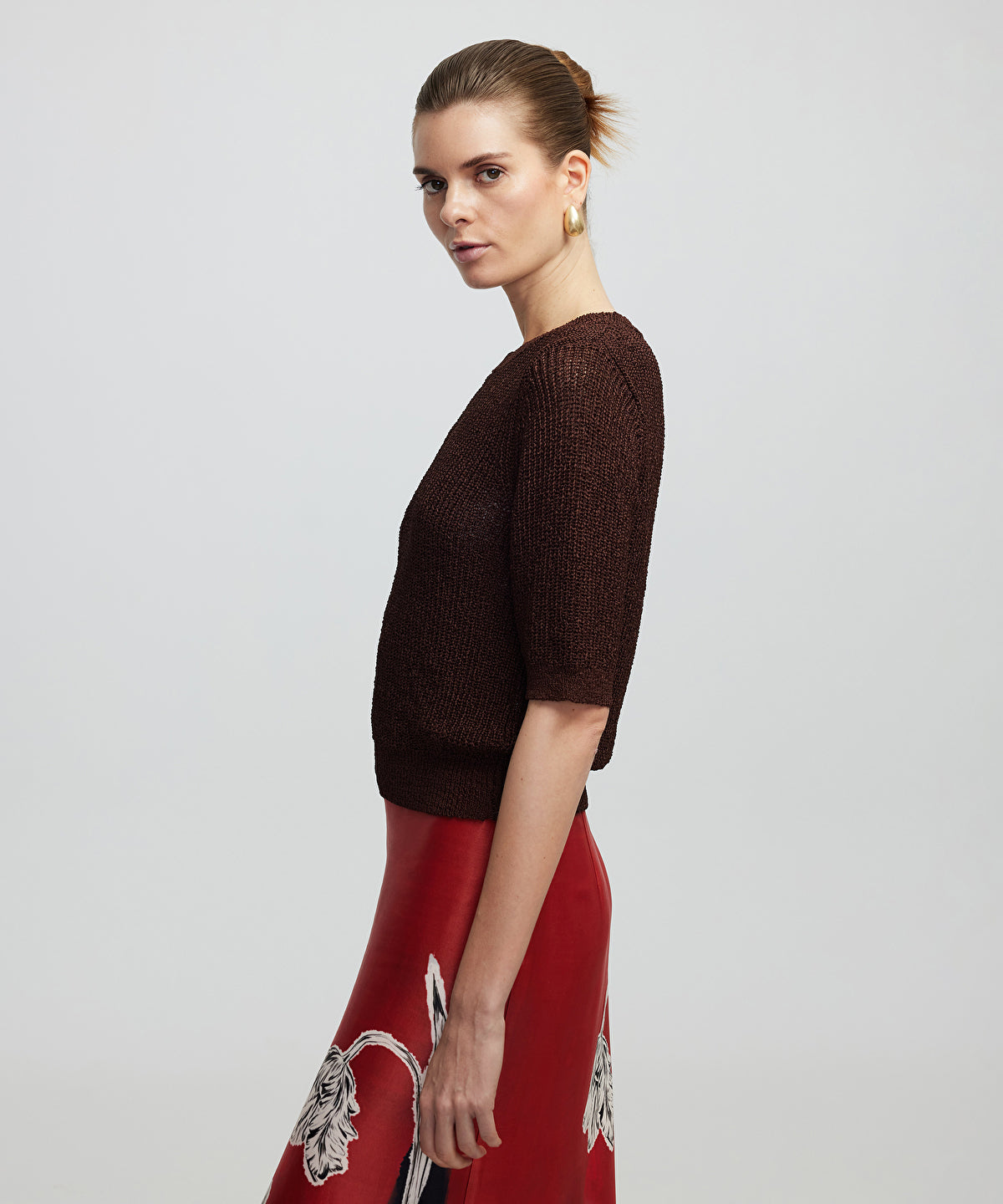Openwork knit top
