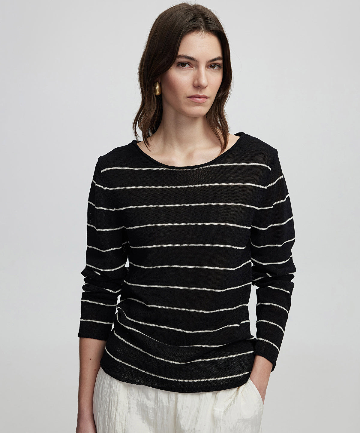 Zoomed Striped Knit Sweater