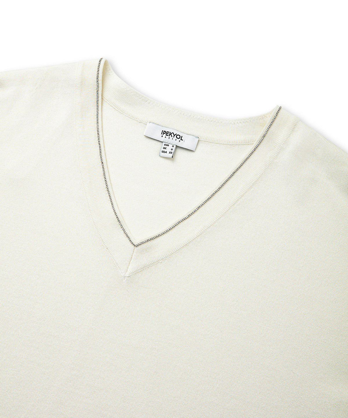 Knit Sweater With Rhinestones