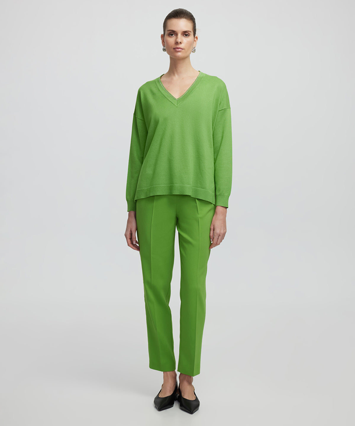 Knit Sweater With Rhinestones