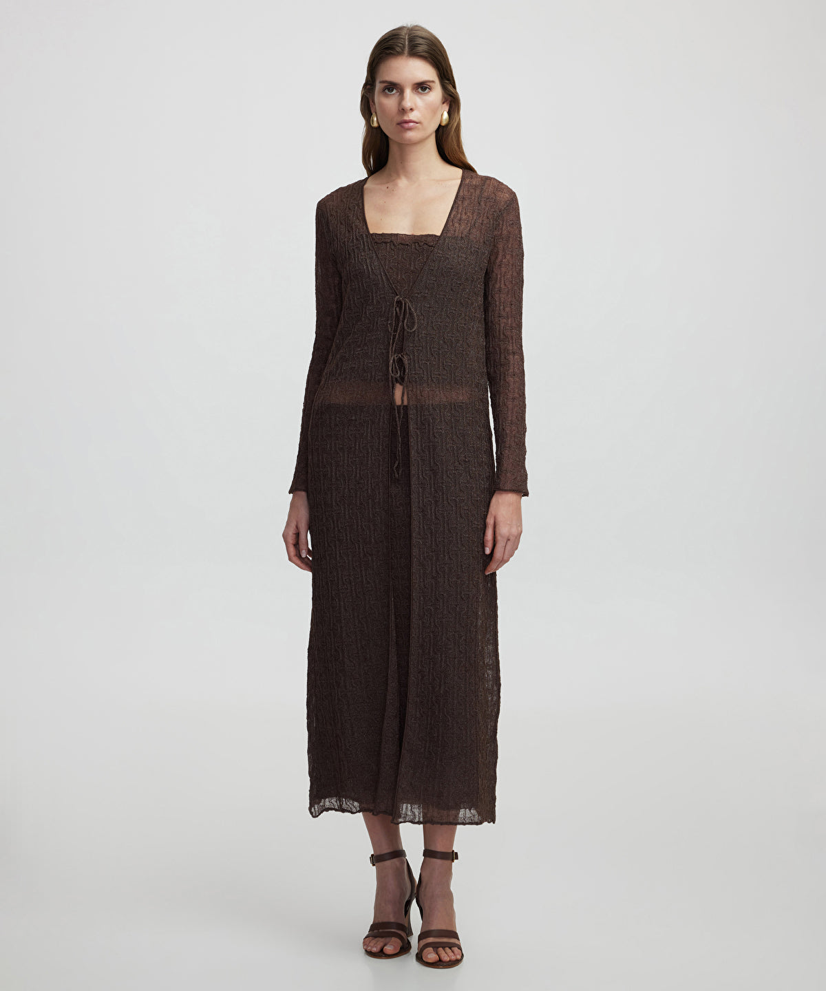 Zoomed Knit Cardigan With Lurex Thread