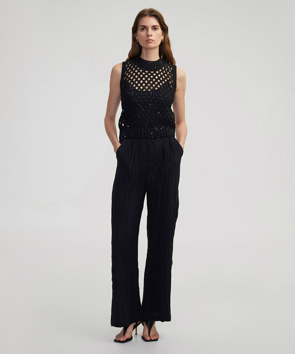 Sequinned Knit Top