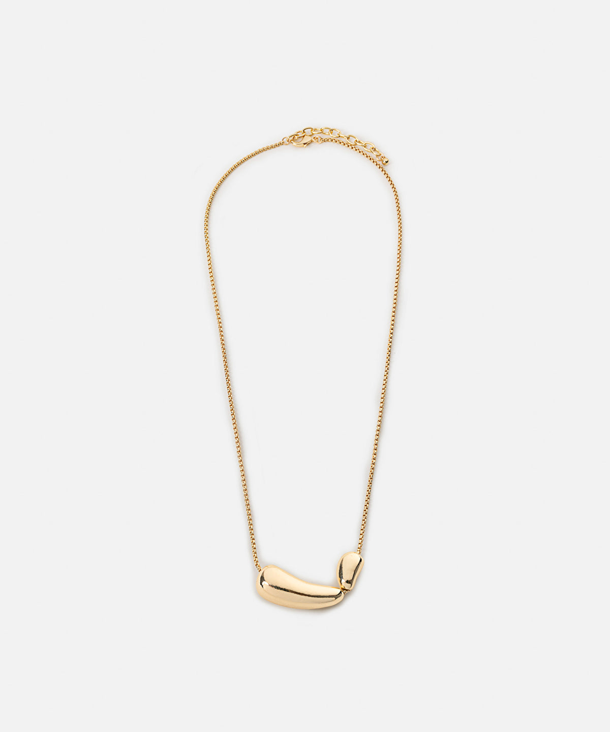 Two-piece metal necklace