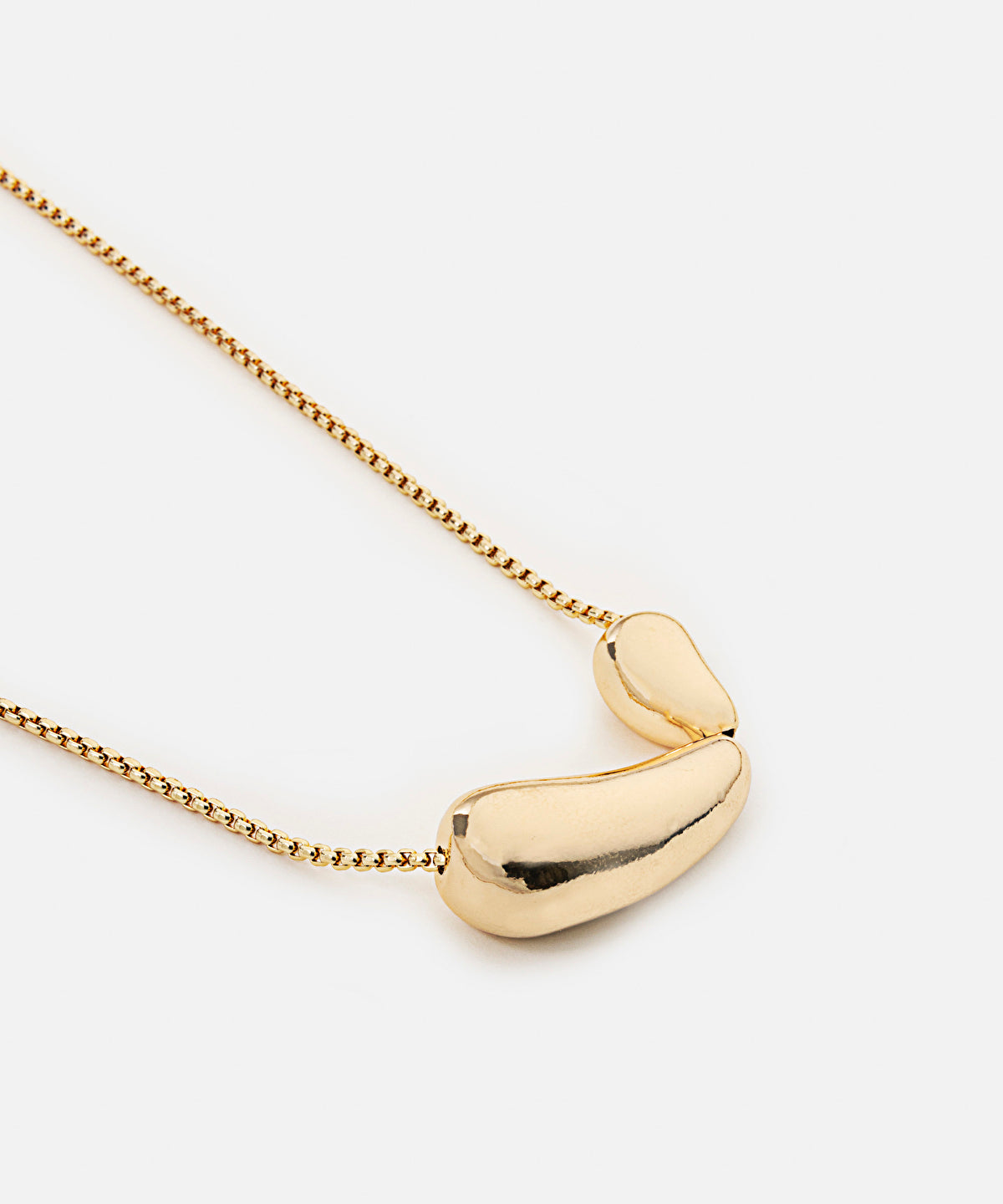 Two-piece metal necklace