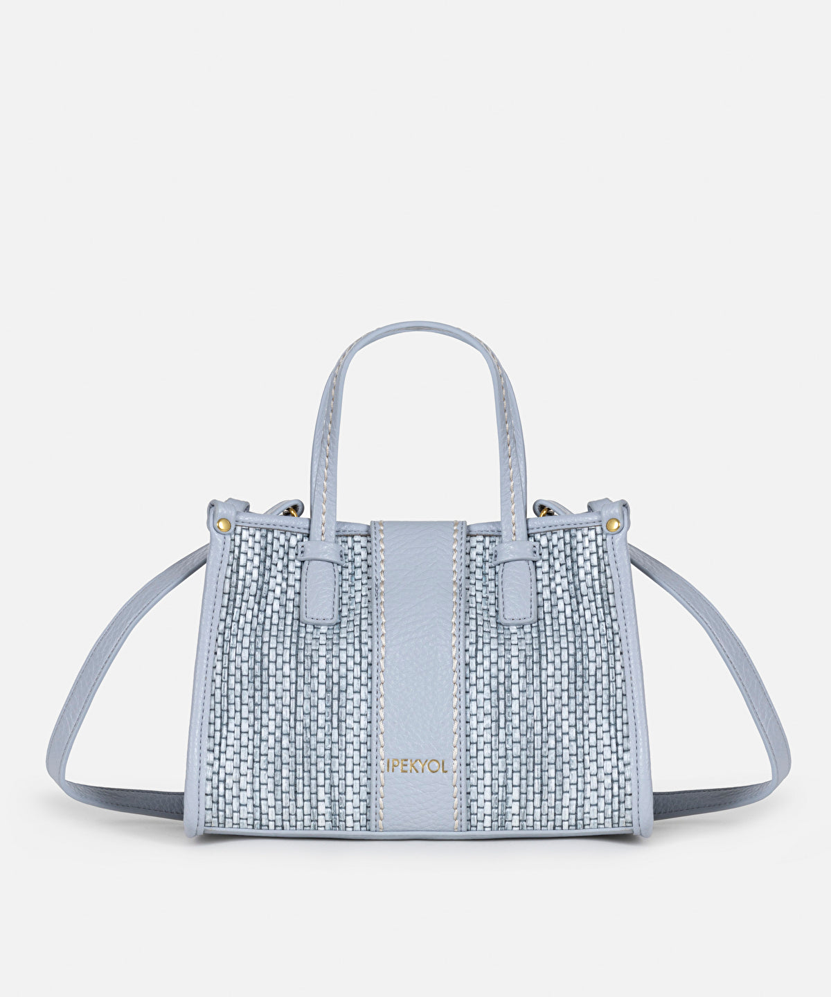 Contrast textured mini tote bag
