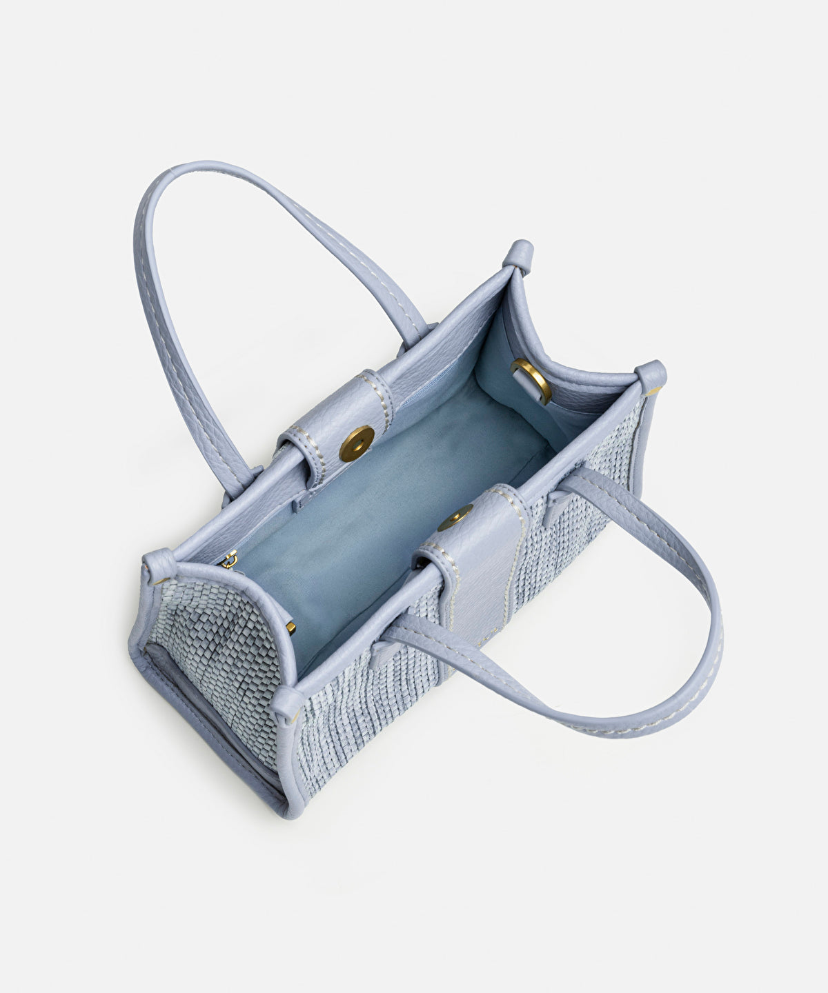 Contrast textured mini tote bag