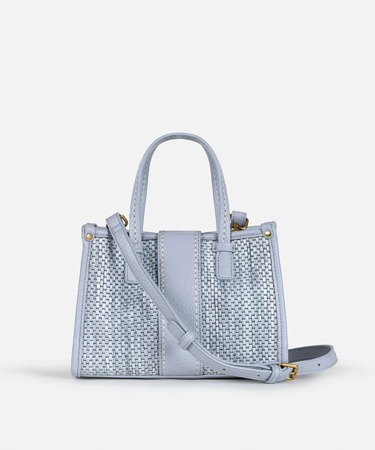 Contrast textured mini tote bag
