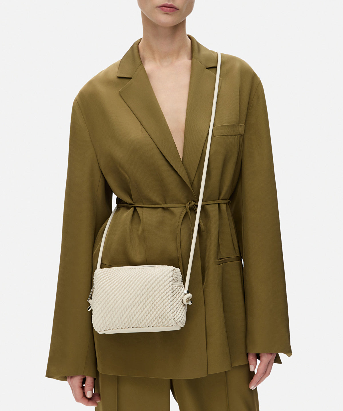 Textured crossbody bag
